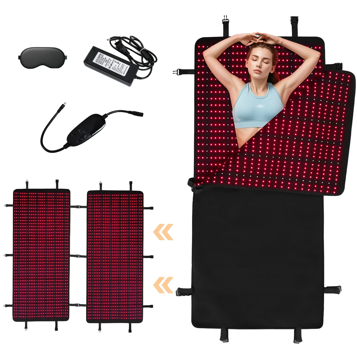 2026 New Dual Wavelength LED Beads 660nm&850nm Red Light Therapy Mat Full Body