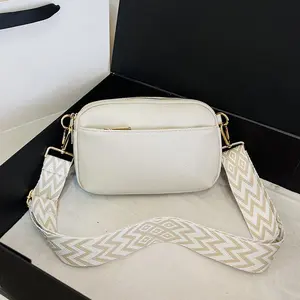 Stylish Mini Square Messenger Bag for Ladies - Elegant Daily Use Bag with Wide Geometric Pattern Shoulder Straps, Compact in Size and Beautifully Designed - Perfect for Leisure Travel and Travel