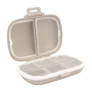 Travel Pill Organizer, 8 Compartments Portable Pill Case, Daily Pill Box to Hold Vitamins, Small Pill Container for Pocket Purse Medicine Organizer