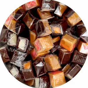 Assorted Caramel Squares Candy, 2 Pound Bulk Bag (Approximately 125 pieces), Assorted Flavored Caramel Cubes, Individually Wrapped Chewy Candy