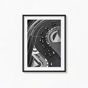 Formula 1 Print, Race Black and White Wall Art, Monte Carlo Poster Vintage Print, Monaco Photography Print, Museum Quality Photo Art Print