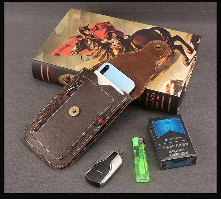New leather Mobile Phone Waist Bag with Belt PU Leather Multifunctional Solid Dual Pocket for Men's Outdoor Construction Site Use phone case for iphone 14/15/16 pro max plus Sumsung Galaxy S24/S23 A54/A14 Z Fold/Z Flip, Pouch Holder, Waist Bag Holder New leather Mobile Phone Waist Bag with Belt PU Leather Multifunctional Solid Dual Pocket for Men's Outdoor Construction Site Use phone case for iphone 14/15/16 pro max plus Sumsung Galaxy S24/S23 A54/A14 Z Fold/Z Flip, Pouch Holder, Waist Bag Holder