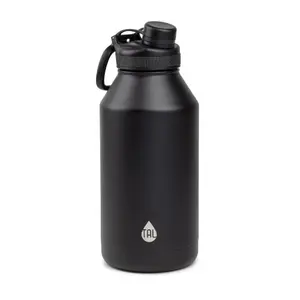 Stainless Steel Ranger Water Bottle 64oz, Black Portable Bottled Mug Drinkware