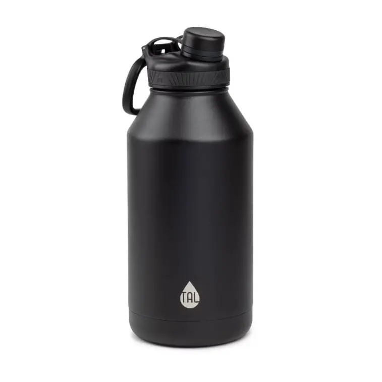 Stainless Steel Ranger Water Bottle 64oz, Black Portable Bottled Mug Drinkware