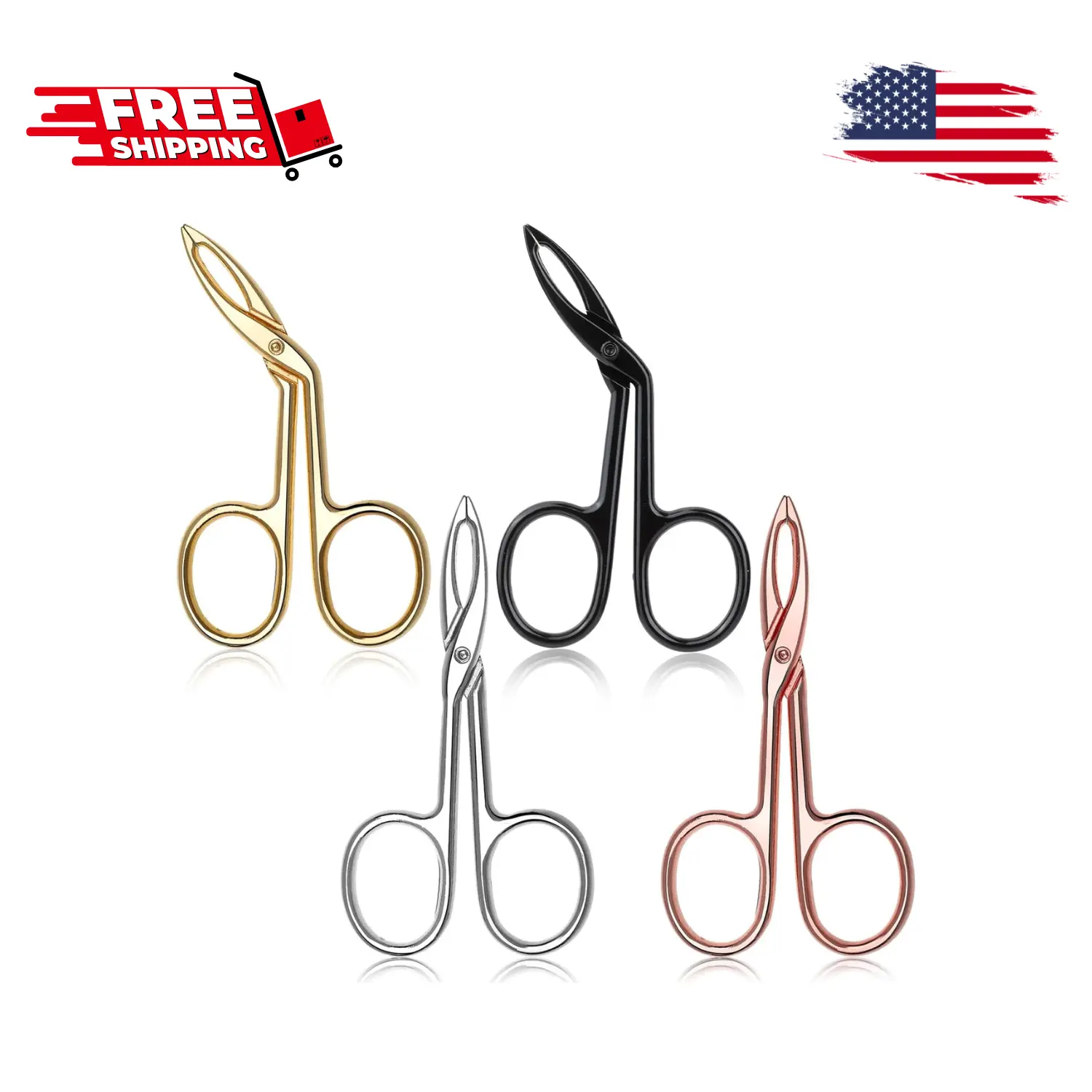4 Pieces Eyebrow Tweezers Scissor 4 Pieces Eyebrow Tweezers Scissor