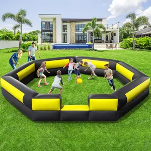 Inflatable Gaga Ball Pit, Portable Gaga Ball Pit for Indoor Outdoor Game, Backyard, Park, School, Camp, Home | Gaga Pit with Built-in Blower, Gaga Ball, Carry Bag, Sandbags