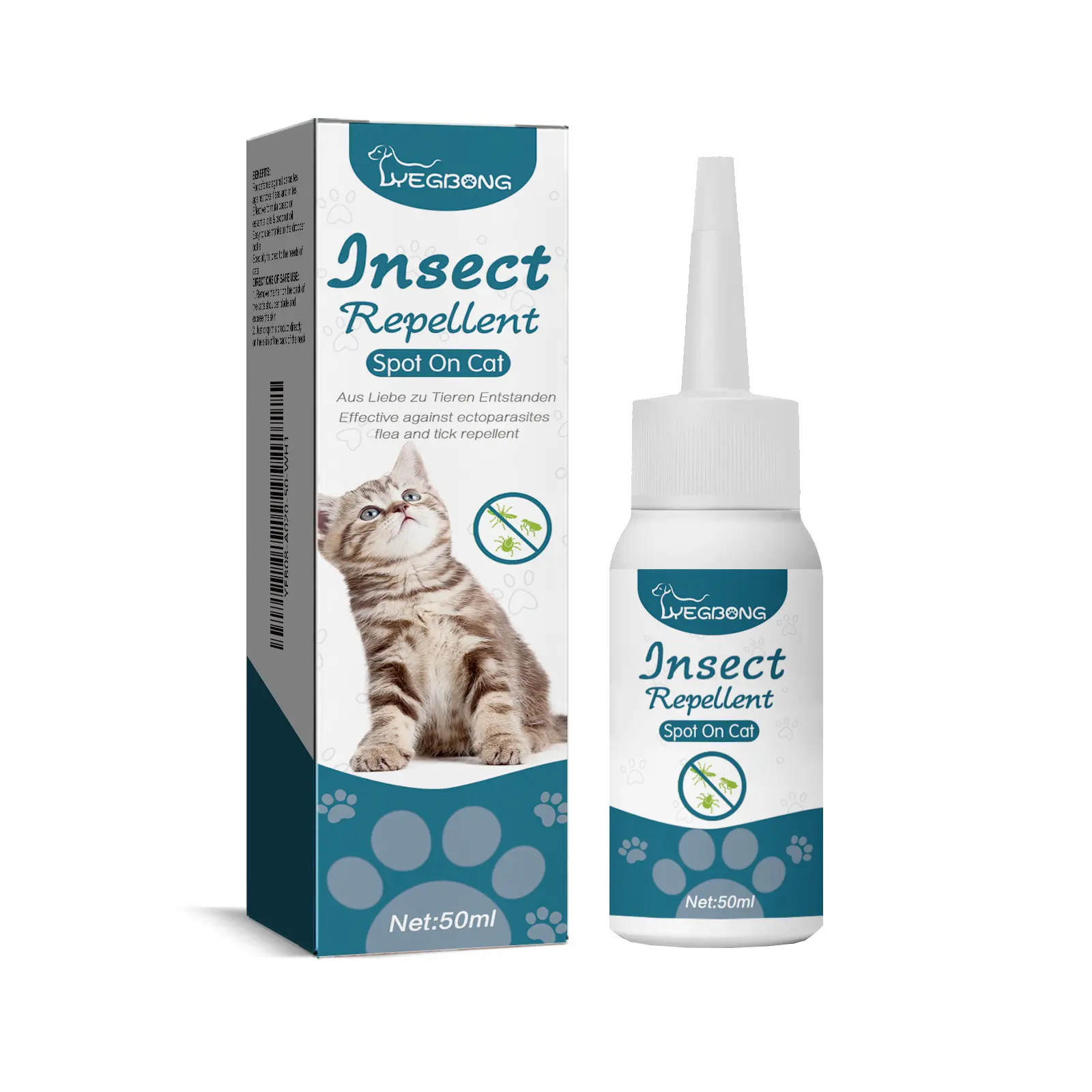 50ml Pet Flea & Tick Repellent Liquid with Multifunctional Electric Comb, Dog & Cat Flea Tick Spray, Powerful External Parasite Control, Gentle Skin Cleanser, Irritation Prevention