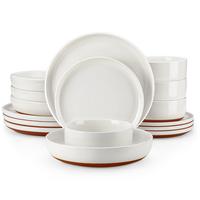 16 pcs-White(with pasta bowl)