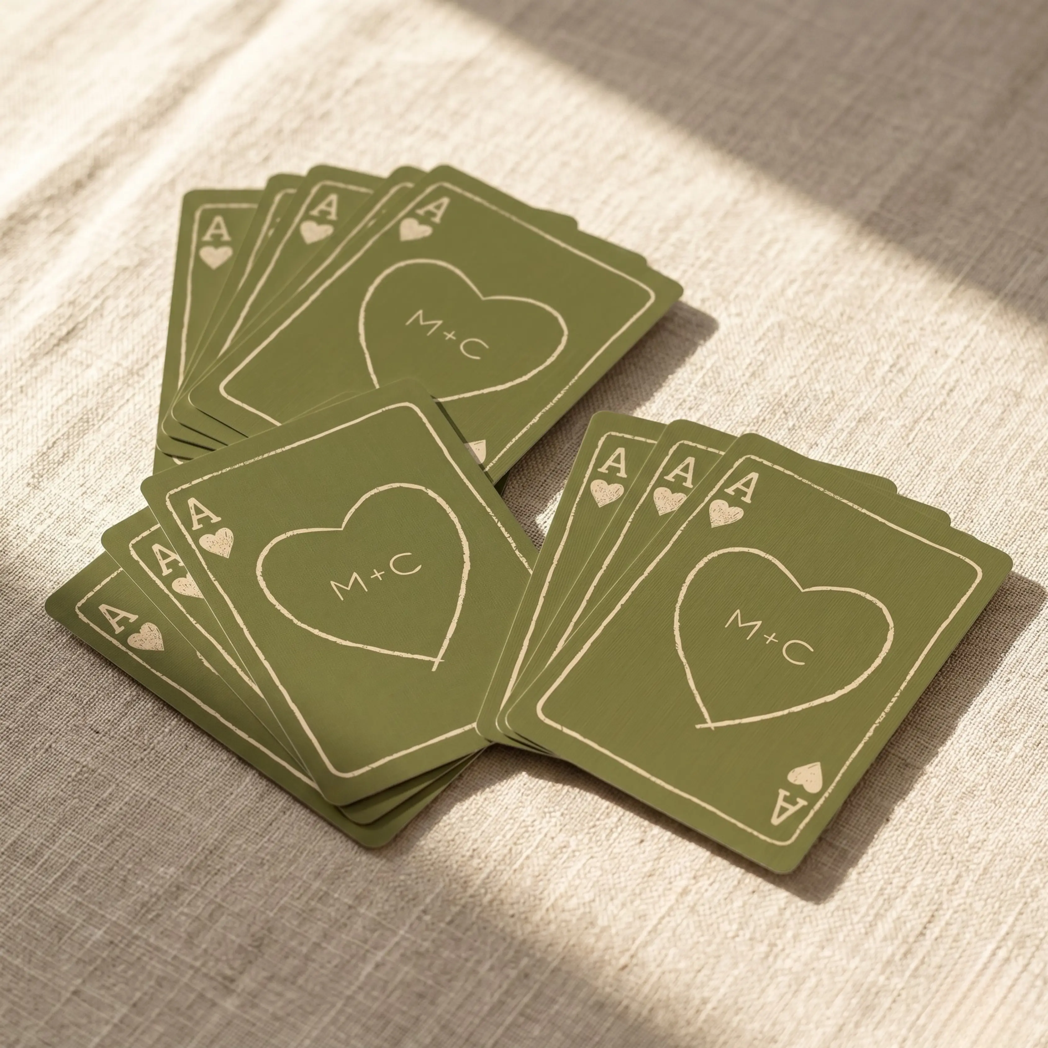 Custom Couples Playing Cards | Rustic Heart Initials | Wedding Favors & Anniversary Gift Custom Couples Playing Cards | Rustic Heart Initials | Wedding Favors & Anniversary Gift