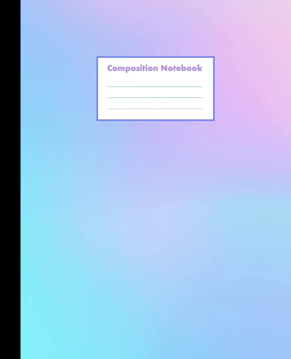 Composition Notebook: Iridescent Purple & Blue, College Ruled, 110 pages - Stylish Classic Journal Notebook for Home Work Office Business Ideas Writing and School (7.5 x 9.25 in)