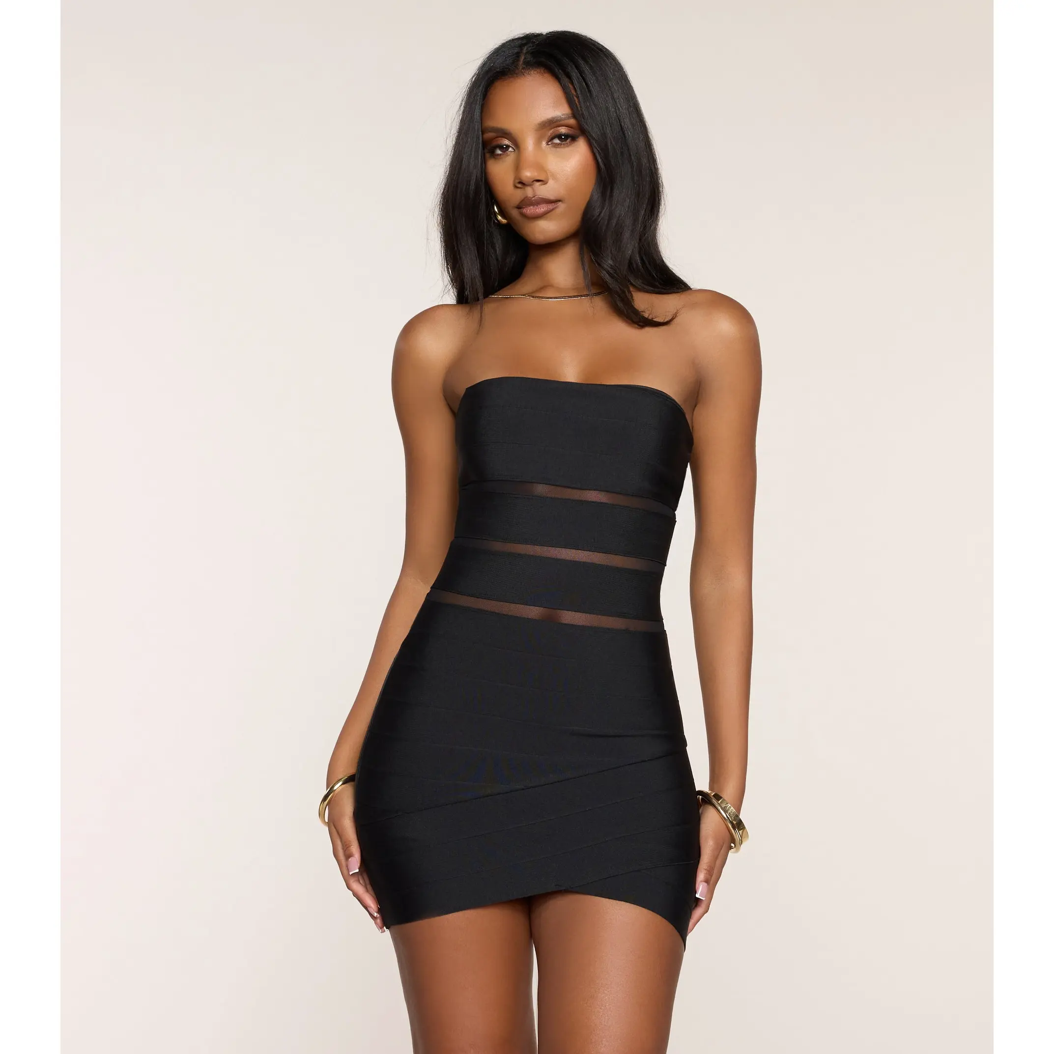 No Room For Maybe Bandage Mini Dress