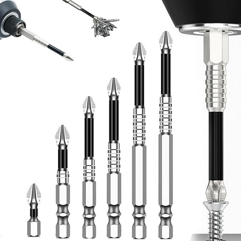 K5 Impact-Resistente Bit Set - Hoog Koppel Schroevendraaierbits Met Niet-Slip Grip - 55g Chromen Power Tool Kit Voor Reparatie & Houtwerk