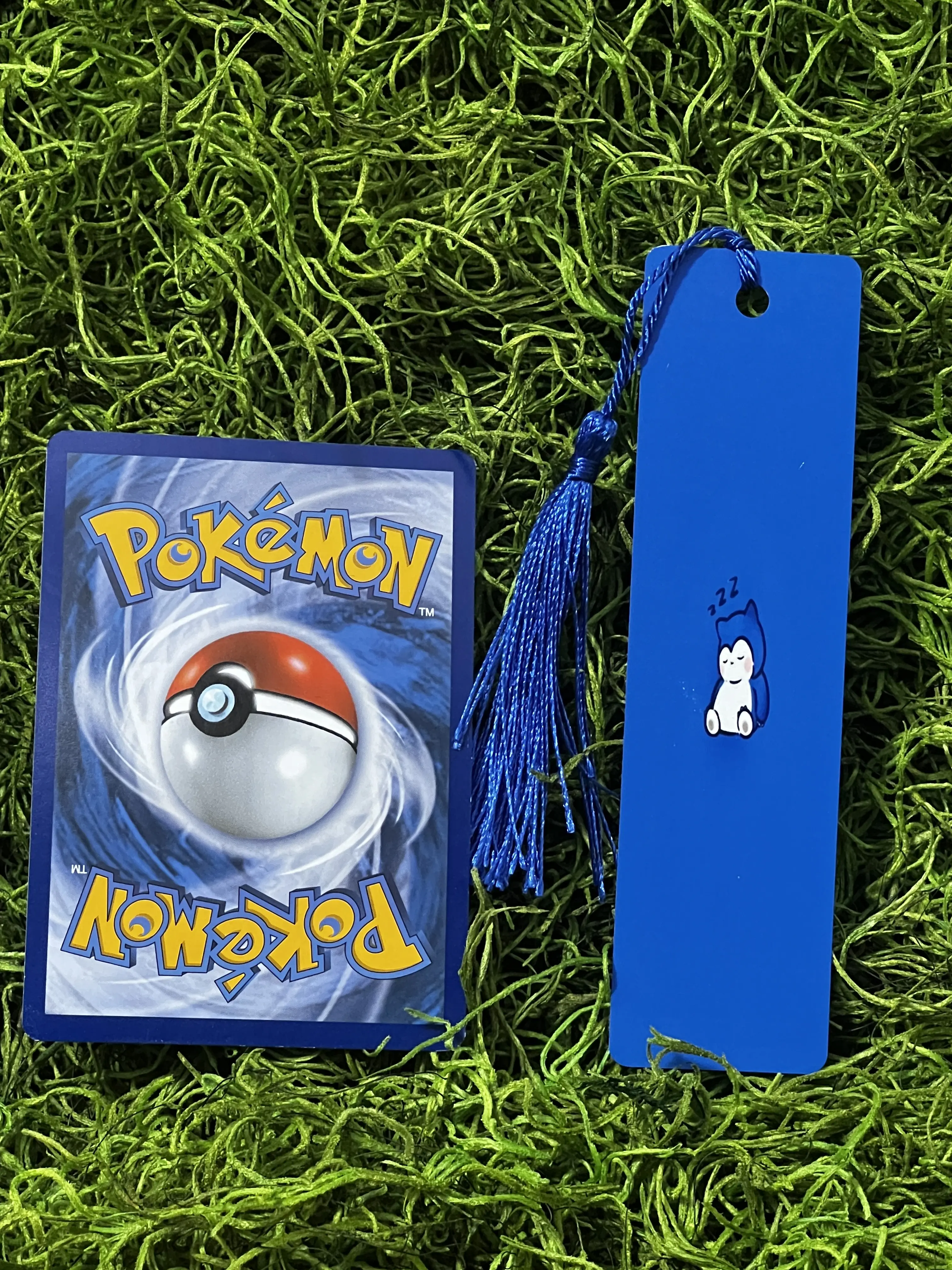 Trading Card Game Aluminum Bookmark with Colorful Tassels, Single-Sided Design, Lightweight, 4.7 x 1.3 x 0.01 Inches