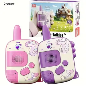 Kids Walkie Talkies, Cool Dinosaur Toys Fun Gift, Outdoor Sensory Toys for Kids, Unicorn Birthday Gift Set of 2 Box, 3-Mile Range, Ideal for Outdoor Play, Camping, Hiking, Back-to-School Essentials, Fun Toys for 3-Year-Olds (Batteries Not Included)