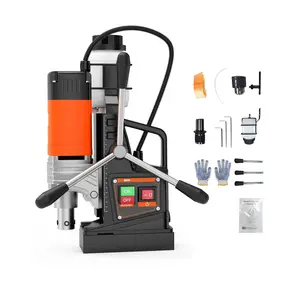 Garvee Industrial Magnetic Drill Press – 1750W High Torque, 2" Boring Diameter, 810RPM Adjustable Speed – Portable Mag Drill with Ergonomic Handle & Precision Scale – Heavy Duty for Metalworking, Steel Fabrication, Construction, Maintenance – Reliable