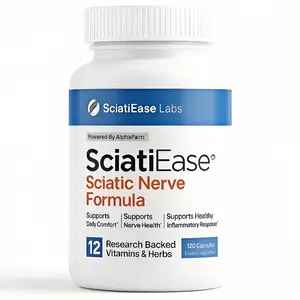 Sciatic Nerve Health Support Supplement - Nerve Support Formula with Alphapalm, Pea, Vitamin B Complex, Alpha Lipoic Acid 300Mg - 120 Capsules