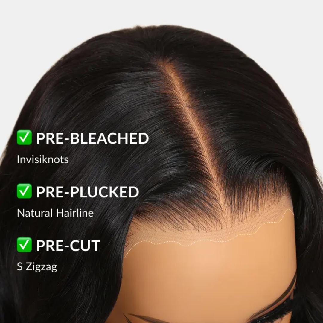 Salon Style at Home-Sunber 7x5 Pre-Everything Brown Highlights Dark Root Body Wave Lace Frontal Wig Beginner-friendly Layers & Shoulder Flip-Out Curls Glueless With Drawstring No-Fuss Ready to Wear Pre Cut Pre Bleached Pre Plucke TikTokShopBackToSchool