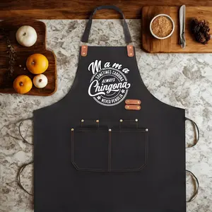 Mama Chingona Apron - Perfect for Kitchen Use Ideal for Cooking Baking BBQ & Outdoor Work wear Clothes Casual Style