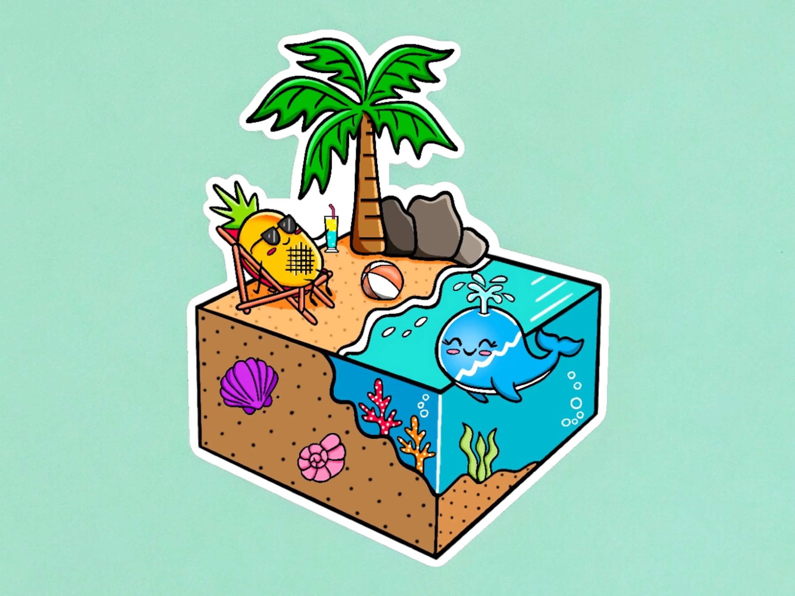 Pineapple Summer Sticker