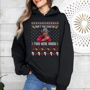 Bandit Xmas Don't You Cuss On Radio T-Shirt, Sweatshirt Hoodie, Merry Christmas Vintage T-Shirt, Movies Quote Unisex TShirt, Unisex Graphic Print Tee