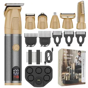 Men's 6-In-1 Shaver Set, Multifunctional Electric Razor, Home Hair Trimmer, Beard, Mustache, Nose Hair, Body Hair Clipper, Personal Care Appliances, Gift for Boyfriend Husband Father Christmas