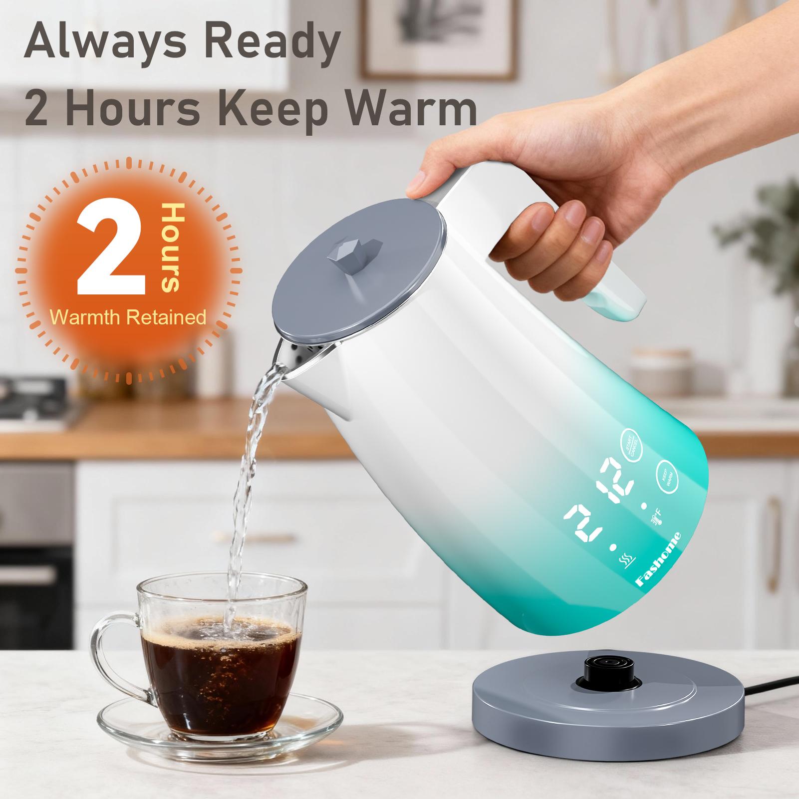 Temperature Control Electric Water Boiler, BPA-Free, Fast Boil for Coffee, Tea & Baby Formula