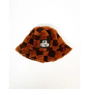 Brown Fuzzy Bucket Hat