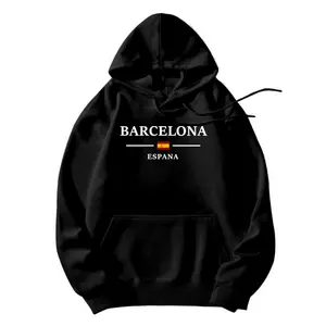 children breathable Barcelona Spain graphic Hoodie sweatshirt for active outings