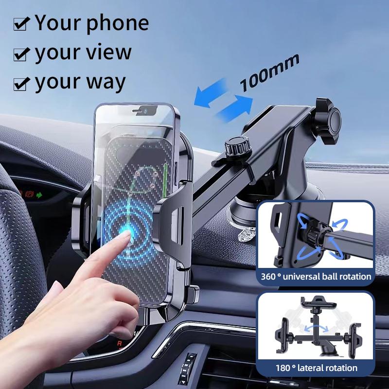 Universal Phone Mount, Dashboard & Windshield Suction Cup Cellphone Holder for iPhone Samsung, Google, All Smartphones Accessories Grip Stand