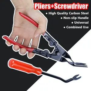 2-in-1 Car Headlight Repair Installation Tool Trim Clip Removal Pliers Van Door Panel Fascia Dash Upholstery Remover Tools Kit Multifunctional pliers
