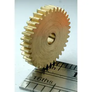 Northwest Short Line 14036-6 Reverse Worm Gear - Brass 3/32" Bore (.0937") -- 36 Teeth, 0.527 Outside Diameter, All Scales