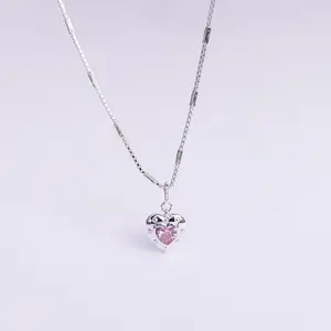Pink Glam Heart Necklace