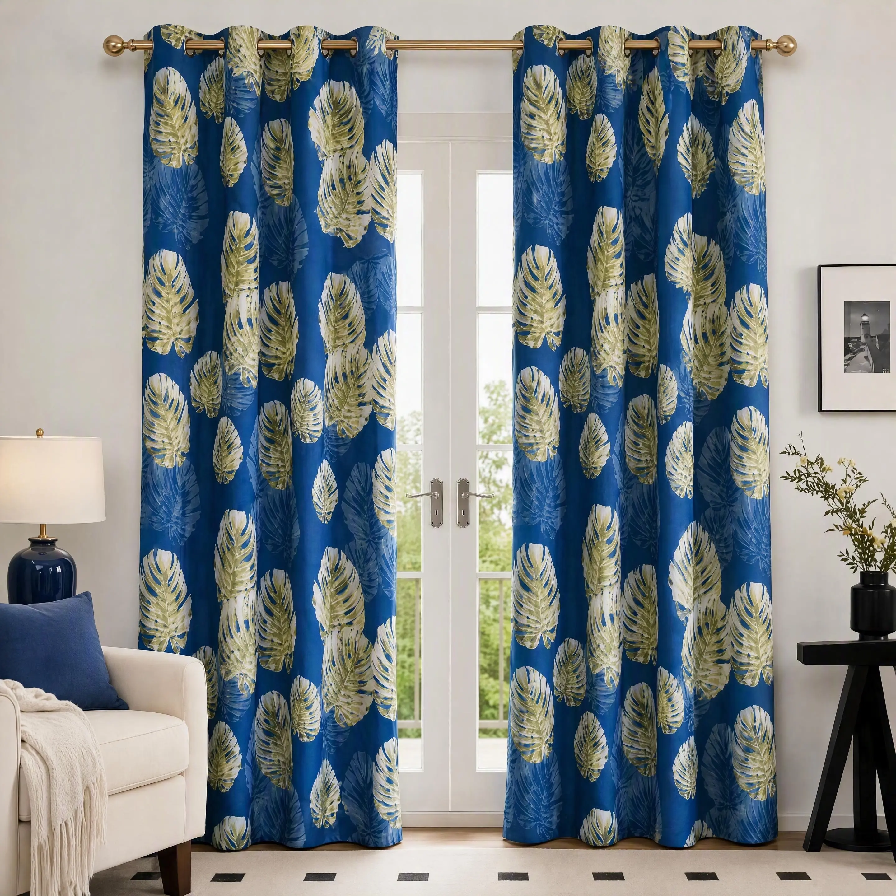 2-Panel Grommet Top Full Blackout Curtains (52"X84") - Thick Polyester Thermal Insulated, Noise Reducing, Energy Saving Heat Blocking Luxury Curtains for Bedroom Decor, Indoor Use, Machine Washable QF345