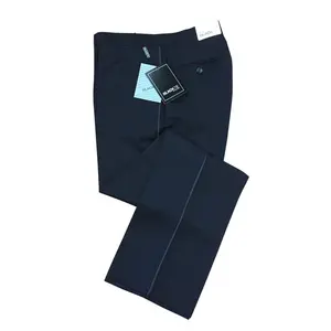 "Logan" Black Luxury Wool Blend Tuxedo Pants