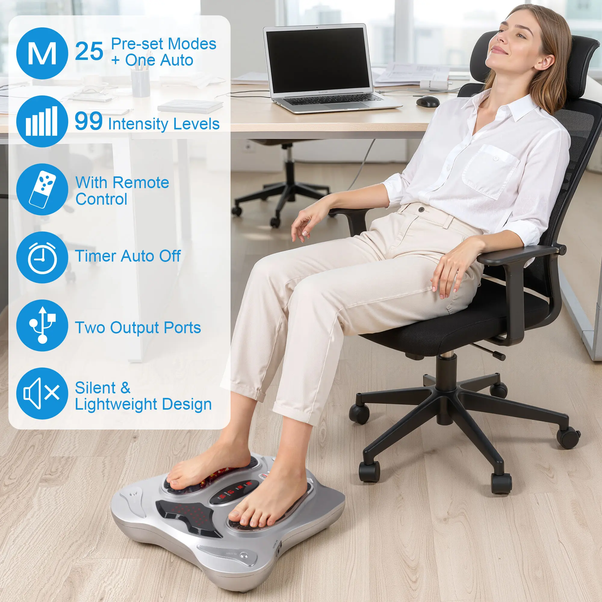 Kendal Sensitive Silicone Adjustable Electric Foot Massager