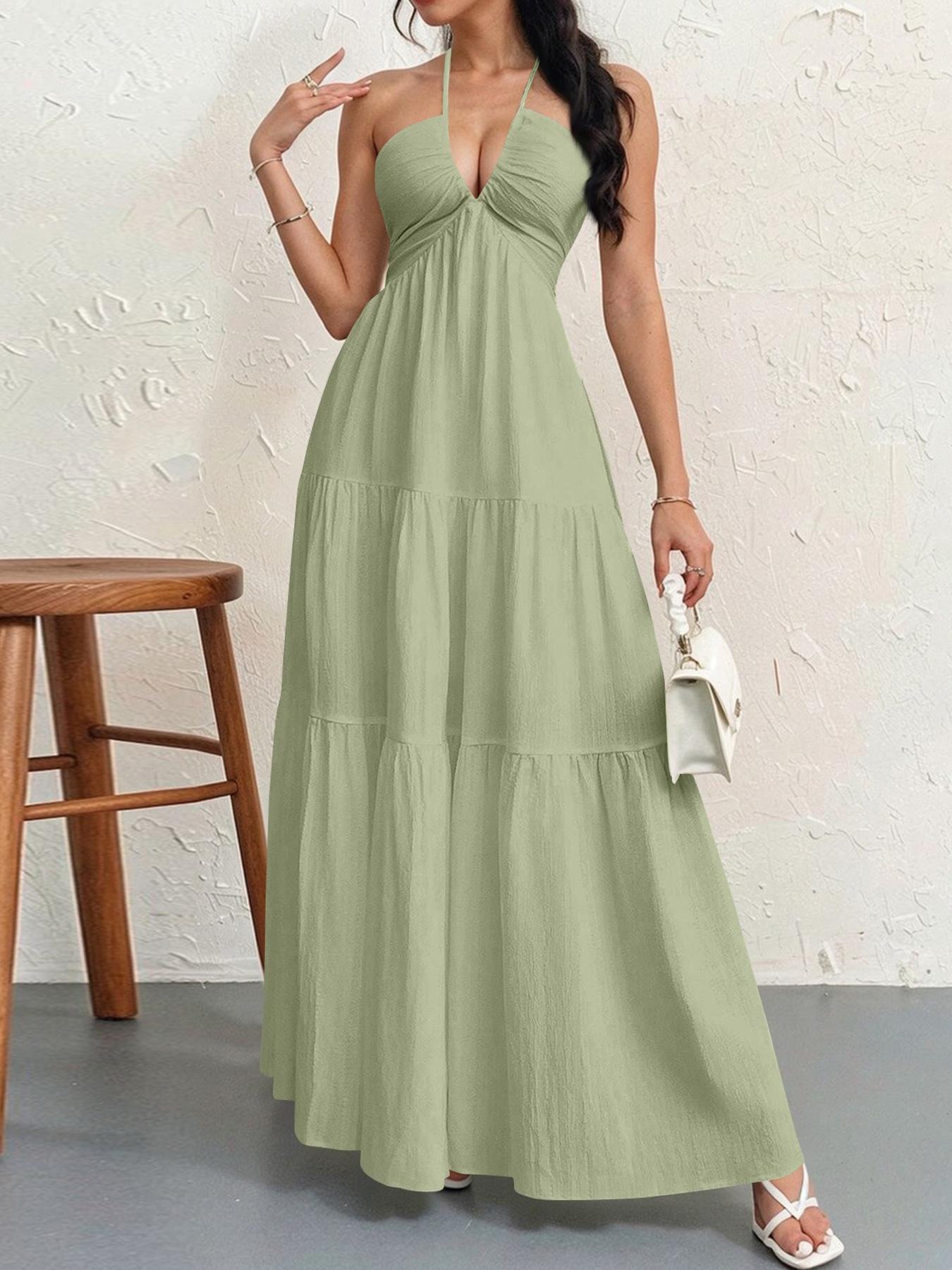 Women's Plain Dress, Summer Clothes Women, Casual Basic Loose Fit Sleeveless Dress for Beach Holiday Vacation, Ladies Summer Clothes, Women's Clothing, Dresses for Party, Minimalist A Line Dress