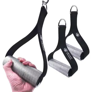 Thick Gym Handles 2"  Grips Non Slip High Density  Metal Handles for  Machine Pulleys, Arm Wrestling , Wrist Finger Forearm Strengthener(1 Pair)