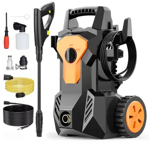Electric Pressure Washer, 2000PSI Max 1.8 GPM Portable Electric Power Washer with 8m Hose, Ideal for Cars, Fences, Patios and Driveway Cleaning