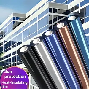 One-way Privacy Window Film Heat Insulation Film, providing heat insulation, UV protection, sun shading, privacy, static adhesion, customizable cutting, removable, available in various colors and sizes.