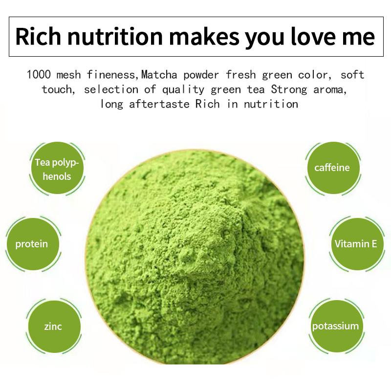 Chuanglu Matcha-2-100g Pure Matcha Powder from China No Sugar Instant Drinks Cooking Exclusive Tea Rich Taste Pure 100% Matcha No Addition Instant Drinks No Sugar - Flavor