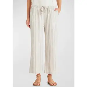 Angie Stripe Wide Leg Pant- Fawn Yard Dye **Final Sale**