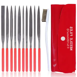 Professional 10-Piece Needle File Set - Assorted Shapes Carbon Steel Files with Storage Case for Jewelry Repair, Metal Working & DIY Craft