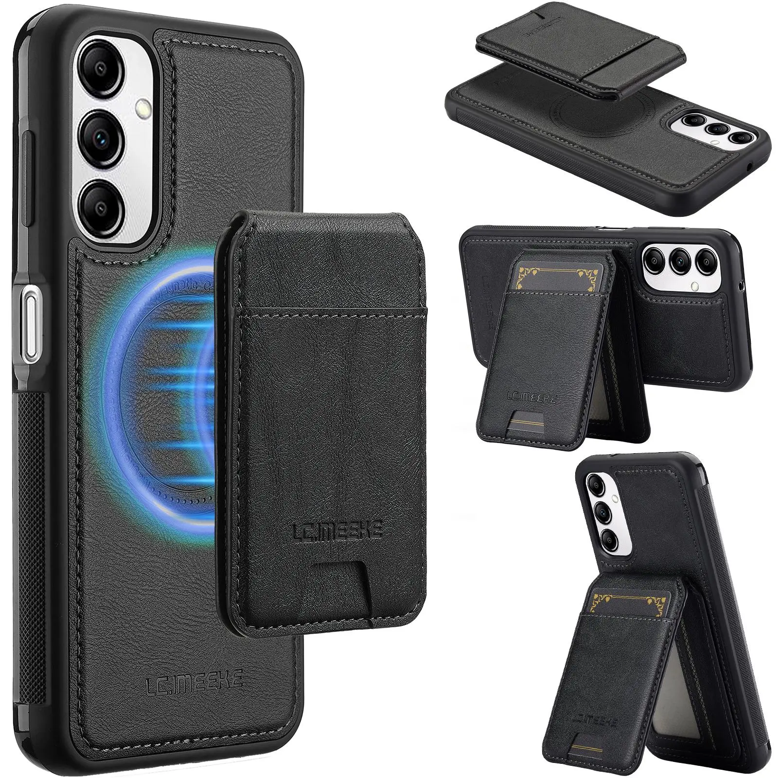 2 in 1 Detachable Protective Wallet Case with Card Holder, Magnetic PU Leather RFID Blocking Flip Kickstand Credit Slots, Phone Case, Cellphone for Samsung Galaxy A16 A14 A15 A52 4G/5G A34 A35 A53 A54 A55 5G, Cover, Accessories
