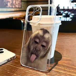 Cute Monkey Pattern Phone Case, Anti-drop Cellphone Protective Case, Total Protective Shockproof Mobile Phone Cover for iPhone 6 7 8 9 X XS XR 11 12 13 14 15 16 17 PRO MAX PLUS Air mini