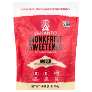Lakanto Monkfruit Sweetener with Erythritol, Golden, 16 oz (454 g)
