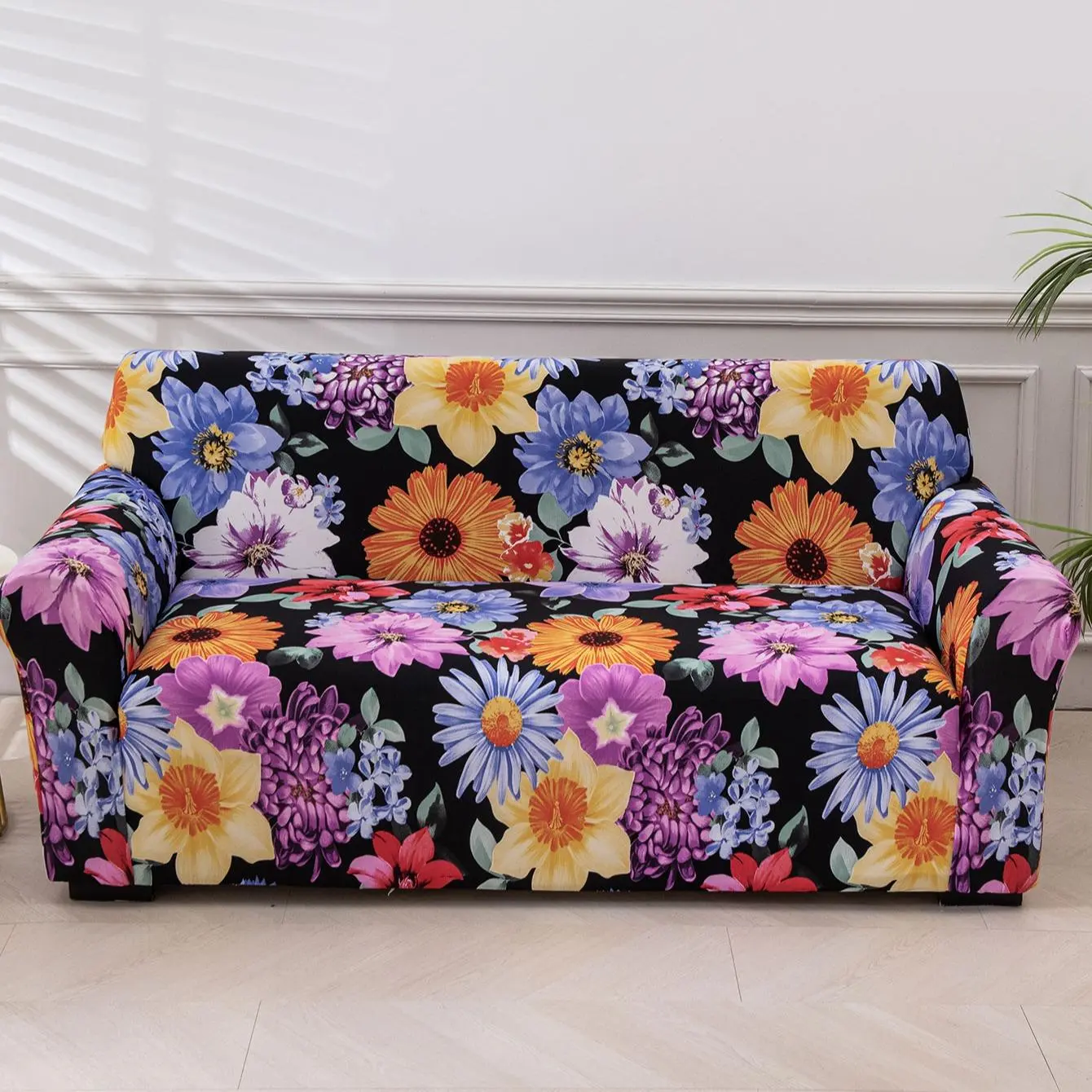 Soft Milk Silk Sofa Cover Protector, Removable Washable Anti-Slip Couch Slipcover, Four Seasons Use, Simple Style, Multiple Sizes Available, Sofa Couch Covers, Removable Washable Slipcovers, Sofa Furniture Slipcovers