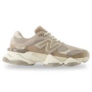 New Balance 9060 Men's Chunky Suede Mesh Trainer, Casual Athletic Shoe in Arid Stone Mushroom - U9060ERC