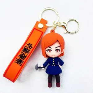 New Japanese Anime Jujutsu Kaisen Soft Rubber Keychain Yuji Itadori Satoru Gojo Sukuna Figure Bag Charm Gift Accessory for Fans