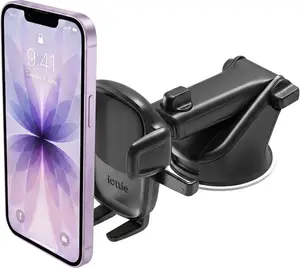iOttie 1-Touch Signature Car Phone Mount - Dashboard & Windshield Holder, Desk Stand with Suction Cup Base, Telescopic Arm for iPhone, Samsung, Google & More Smartphones