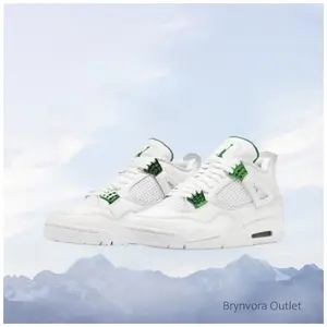 Green metallic colorway, fashionable retro trendy casual versatile mid-top basketball shoes
